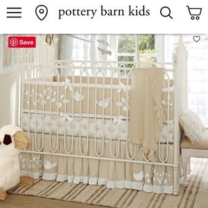🕊 SOLD NWT Pottery Barn Kids Sadie Crib Skirt 🕊